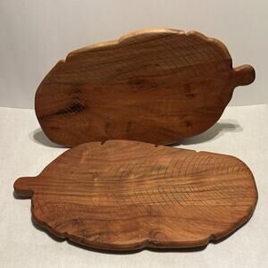 Thirstystone's Acacia Wood Tropical Banana Leaf Serving Board